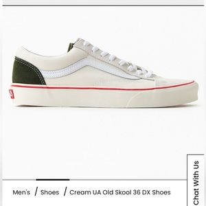 Vans Cream UA Old Skool 36 DX Shoes